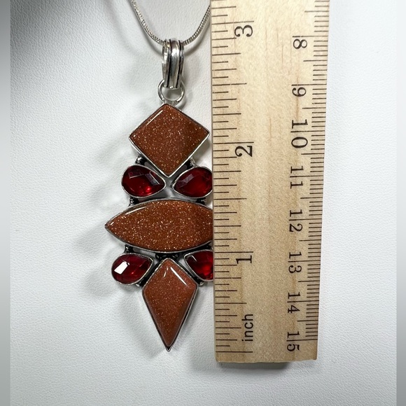 Goldstone 925 Large Pendant & Bracelet - Picture 6 of 9
